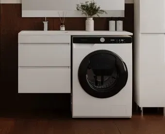 Symbolite Тумба с умывальником Даллас 100 Люкс Plus + Estetus Даллас 100x48 (подвесная, левый, белый)