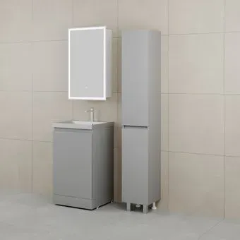 Symbolite Тумба с умывальником Батлер Люкс Plus 1 ящик + Asti 50x45 (серый/серый шелк)