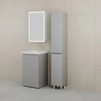 Symbolite Тумба с умывальником Батлер Люкс Plus 1 ящик + Asti 50x45 (серый)