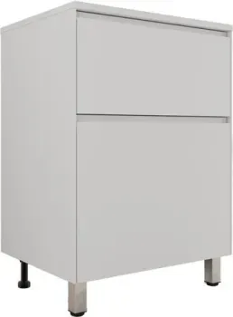 Symbolite Тумба под умывальник Лима 60 Line Plus 2 ящика ЛС-00002456 (напольная, белый матовый)
