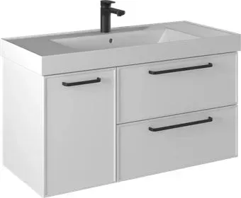 Briz Тумба с умывальником Кватро т20-100 Грэмми 246 03-20100-19 00 БЕЛ (белый матовый)