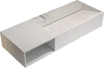 Abber Тумба с умывальником Stein AS2640-1.2 L (подвесной, белый матовый)