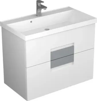 Veneciana Тумба с умывальником Vetro 80 с 2-мя ящиками + Florentina Астория 800 (белый)