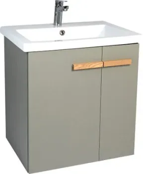 Viant Тумба с умывальником Мюнхен Como 80 VMUN80COH-T2STP (хаки)+S-UM-COM80/1-w