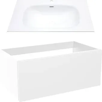 ЗОВ Тумба с умывальником Кито 80 K80LW0MWM-M115W80 (белый матовый)
