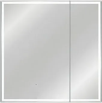 Symbolite Шкаф с зеркалом для ванной Квартет 80x80 (с подсветкой, сенсор на зеркале)
