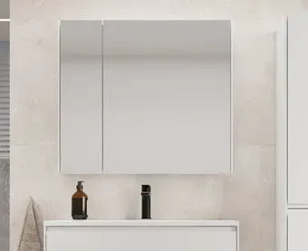 Symbolite Шкаф с зеркалом для ванной Лима 80 (эмаль, белый матовый)