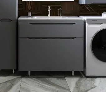 Symbolite Тумба под умывальник Марелла 90 Люкс Plus 2 ящика (серый)