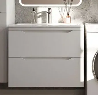Symbolite Тумба под умывальник Марелла 60 Люкс Plus 2 ящика (подвесная, белый матовый)