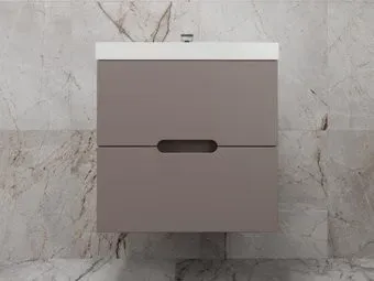Symbolite Тумба под умывальник Матис 60 Classic 2 ящика (подвесная, тауп темный)