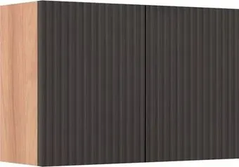 Runo Шкаф для ванной Соренто 60x30/Тренто 60x30 вертикаль (крафтовый дуб/графит)