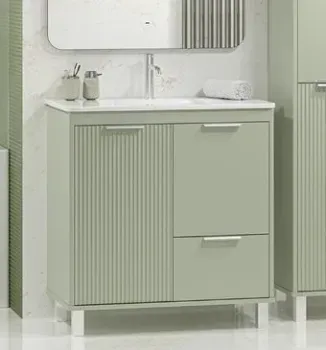 Brevita Тумба с умывальником Risacca Pistachio 80 RIS-06080-0842Я+B-OND080-01 (фисташковый)