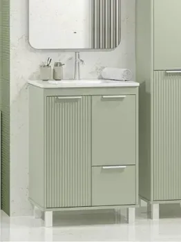 Brevita Тумба с умывальником Risacca Pistachio 60 RIS-06060-0842Я+B-OND060-01 (фисташковый)