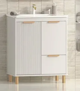 Brevita Тумба с умывальником Risacca Crema 70 RIS-06070-0342Я+B-OND070-01 (серый кашемир)