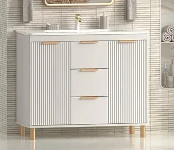 Brevita Тумба с умывальником Risacca Crema 100 RIS-06100-0342Я+B-OND100-01 (серый кашемир)