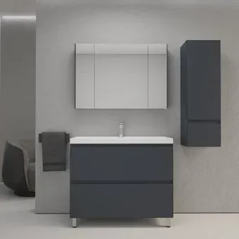 Symbolite Тумба под умывальник Манхэттен 100 Plus 2 ящика (графит)