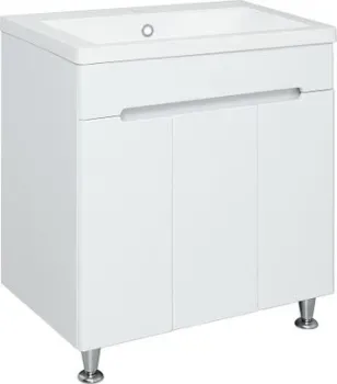 Runo Тумба с умывальником Парма 75 3 двери + Omega 75 (напольная)