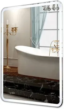 Пекам Зеркало Marta 1 80x140 marta1-80x140scl (с подсветкой, с сенсором на прикосновение, часами)