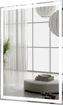 Пекам Зеркало Greta 60x80 greta-60x80spcl (с подогревом, подсветкой, сенсором на прикосновение и часами)