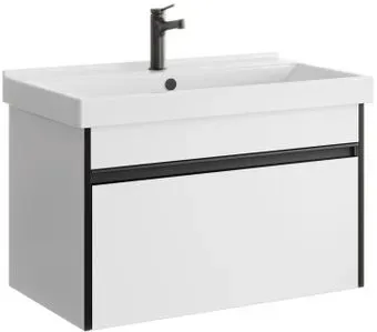 Aqwella Тумба с умывальником Urban URB0108W+FST80SLWB01 (белый)