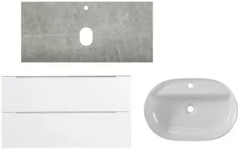 BelBagno Тумба с умывальником Etna 100 ETNA100BL-KEPMGL-1346-SET