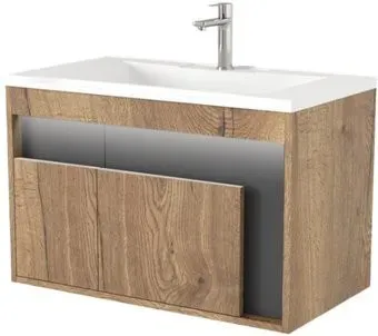 Дабер Тумба под умывальник 016 WeltWasser Deilbach 7517-80 Т16.8W.0.22_light (с подсветкой, дуб галифакс/серый)