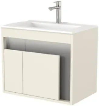 Дабер Тумба под умывальник 016 WeltWasser Deilbach 7517-60 Т16.6W.0.19_light (с подсветкой, бежевый/серый)