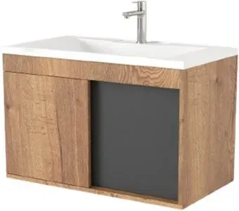 Дабер Тумба под умывальник 014 60 Т14.6.0.22 (дуб галифакс/серый)