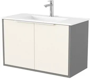 Дабер Тумба под умывальник 018 WeltWasser Deilbach 7517-80 Т18.8W.0.19Б (бежевый/серый/ручка белая)