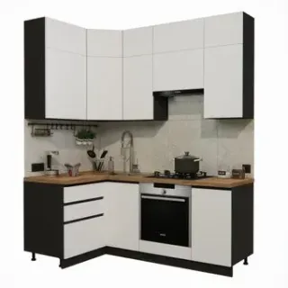 ВерсоМебель Эко Премиум 1.2x2.0 левая (белый фасадный/ст. дуб вотан)