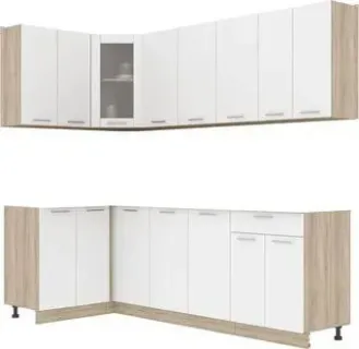 Интерлиния Мила 12x24 без столешницы (белый платинум)
