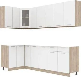 Интерлиния Мила 12x25 без столешницы (белый платинум)