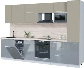 Интерлиния Пластик 3.1-ПМ4 (туманный глянец/латте/травертин серый)