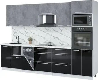 Интерлиния Пластик 3.05-ПМ3 (черный глянец/оксид темный/белый гранит)