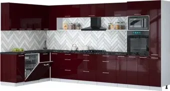 Интерлиния Мила Gloss 1.896х3.88 (бордовый глянец/бордовый глянец/кастилло темный)