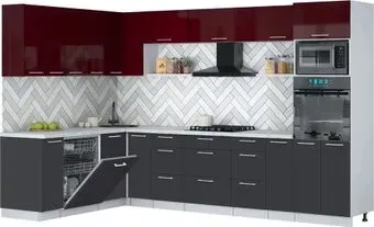 Интерлиния Мила Gloss 1.896х3.18 (пепел/бордовый глянец/серый каспий)