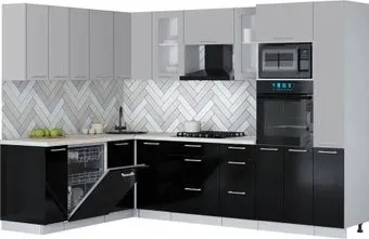 Интерлиния Мила Gloss 1.896х2.88 (черный глянец/грей/бискайская сосна)