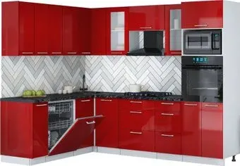Интерлиния Мила Gloss 1.896х2.58 (красный глянец/красный глянец/кастилло темный)