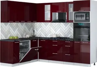Интерлиния Мила Gloss 1.896х2.58 (бордовый глянец/бордовый глянец/кастилло темный)