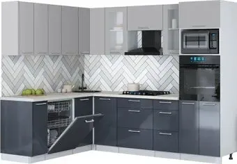 Интерлиния Мила Gloss 1.896х2.58 (асфальт глянец/грей/бискайская сосна)