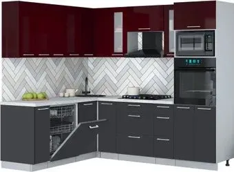 Интерлиния Мила Gloss 1.896х2.38 (пепел/бордовый глянец/серый каспий)