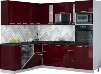 Интерлиния Мила Gloss 1.896х2.38 (бордовый глянец/бордовый глянец/кастилло темный)