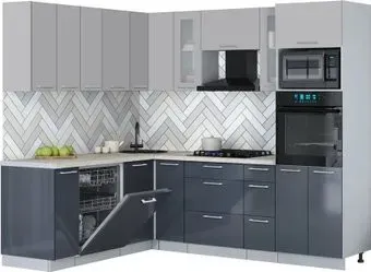Интерлиния Мила Gloss 1.896х2.38 (асфальт глянец/грей/бискайская сосна)