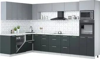 Интерлиния Мила Лайт 1.896х3.38-2 (серебро/антрацит/белый гранит)