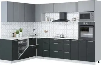 Интерлиния Мила Лайт 1.896х2.98-2 (серебро/антрацит/белый гранит)