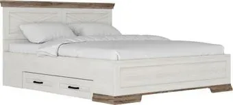 Black Red White Marselle LOZ160х200 с ящиками (ясень снежный/дуб сонома темный/ясень снежный)