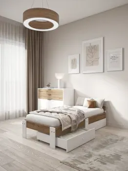EcoWood Екта-2 с ящиками 80х180 ECO.001.00059.80-180.376WML/101SE