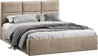 Трия Стелла Тип 1 c ПМ 140x200 (микровелюр Wellmart Dark Beige)