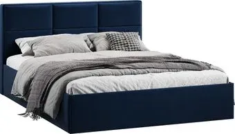 Трия Стелла c ПМ 180x200 Тип 1 и заглушиной (микровелюр Wellmart Blue)
