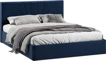Трия Пандора с ПМ 160x200 Тип 1 (микровелюр Wellmart Blue)